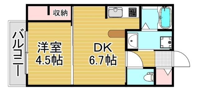 福岡市中央区桜坂マンション 間取り図画像