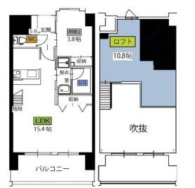 福岡市博多区石城町マンション 間取り図画像