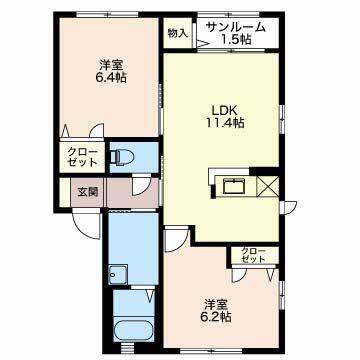 ＴⅡ−ＡＩＭ（105） 間取り図画像