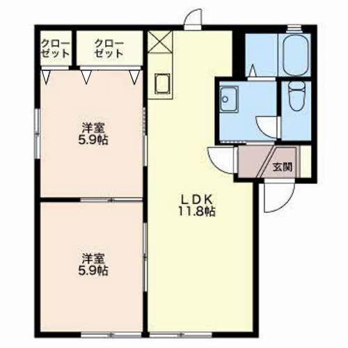 ルミエールＭ（B101） 間取り図画像