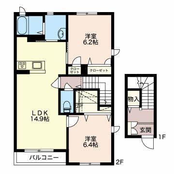 るんごふゅーめいまえ（201） 間取り図画像