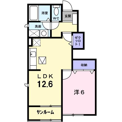 ヴァンベール　Ⅱ（101） 間取り図画像