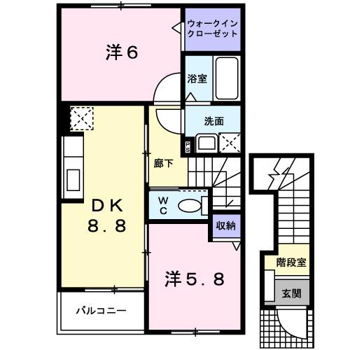 エリクシ−ル（202） 間取り図画像