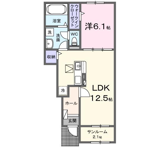 ハーモニー（104） 間取り図画像