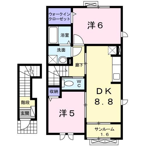 アルド−ル（204） 間取り図画像