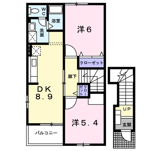 ＥＳＳＥＸ　ＣＯＵＲＴ（206） 間取り図画像