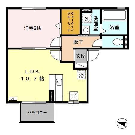 アビタシオン　プリエ（103） 間取り図画像