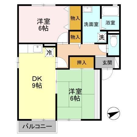 キャトルセゾン（203） 間取り図画像