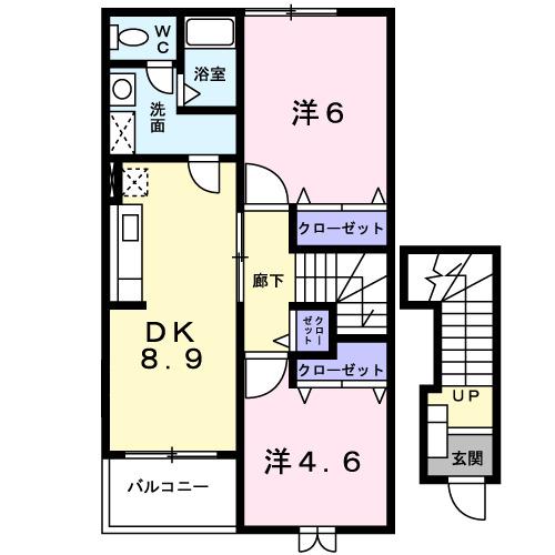 アンソレイエ（202） 間取り図画像