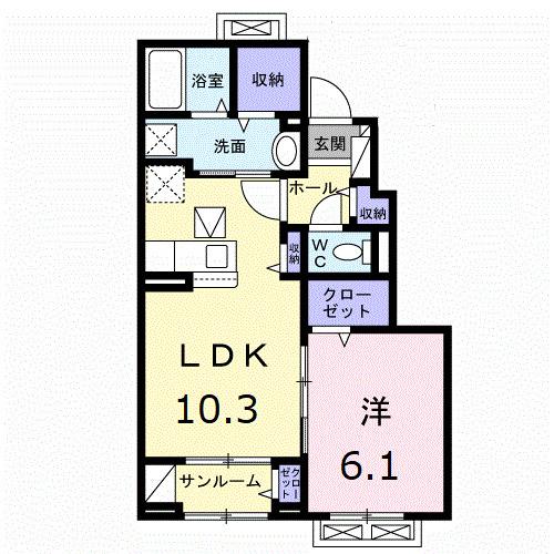 サン・グレイス（104） 間取り図画像