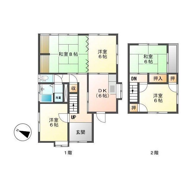 山代温泉大和町借家１（01） 間取り図画像