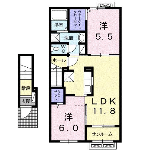 サンノーブルⅠ（203） 間取り図画像
