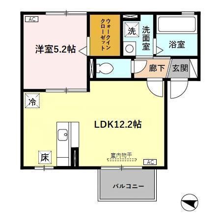 アビタシオン　プリエ（105） 間取り図画像