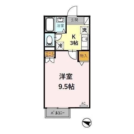 プレジール・クレスト（107） 間取り図画像