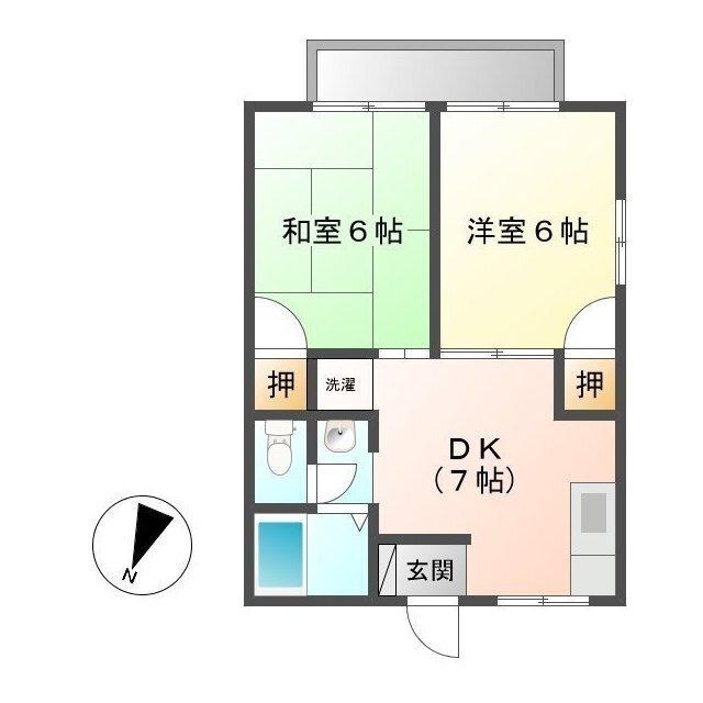 カーサ松が丘（201） 間取り図画像