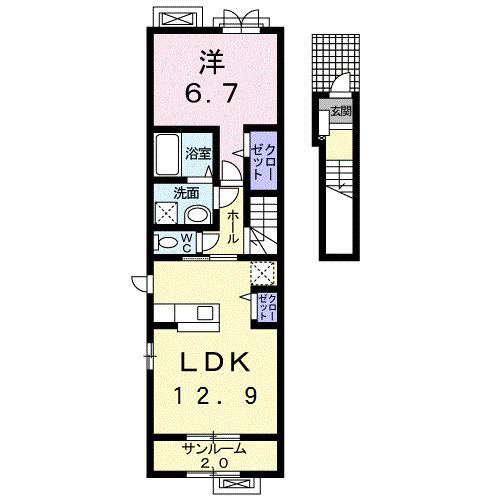 スイセンⅠ（205） 間取り図画像