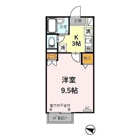 プレジール・クレスト（102） 間取り図画像