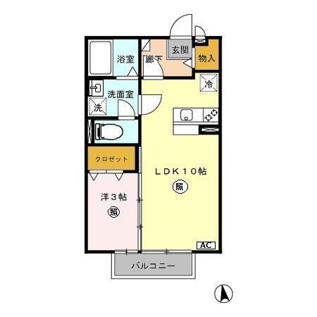 ブロケードリバー　Ｂ（205） 間取り図画像