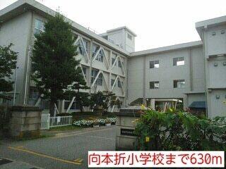 向本折小学校：630m