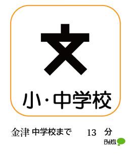 あわら市金津中学校：952m