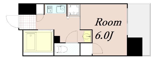 エステムコート京都河原町プレジール（201） 間取り図画像