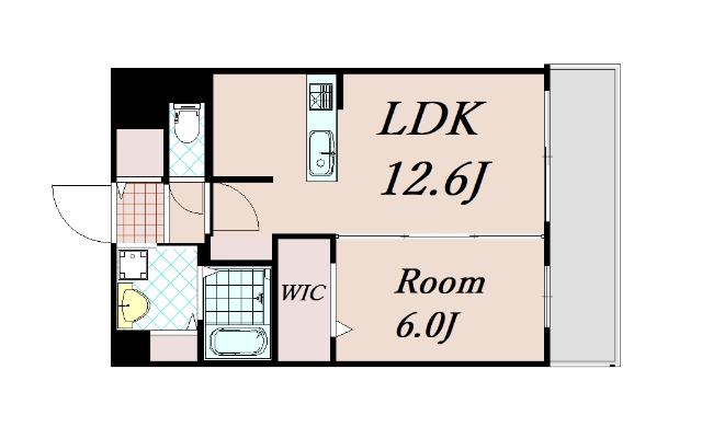 KCCフラット西京極（203） 間取り図画像