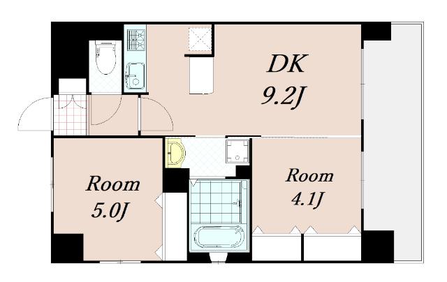 京都市南区西九条蔵王町マンション 間取り図画像