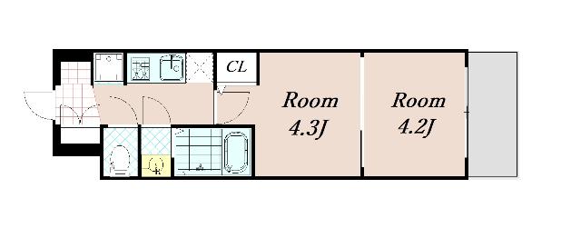 エステムコート京都千雅邸 間取り図画像