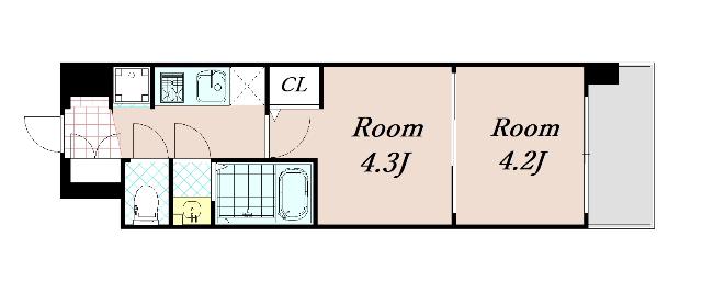 エステムコート京都千雅邸 間取り図画像
