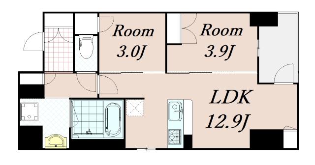 ソルレヴェンテ堀川高辻 間取り図画像