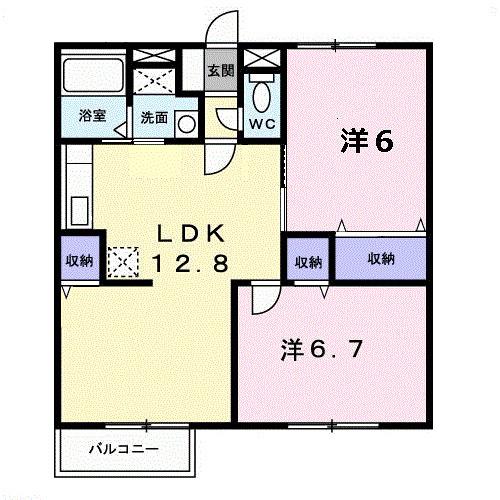 グレープガーデンＣ（101） 間取り図画像
