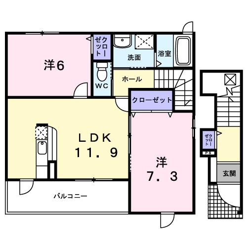 コンフォルト　Ａ（203） 間取り図画像