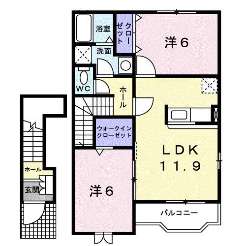 サン・フィールドＢ（203） 間取り図画像