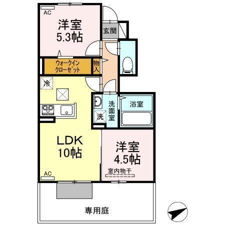 ナーブ観音寺（102） 間取り図画像