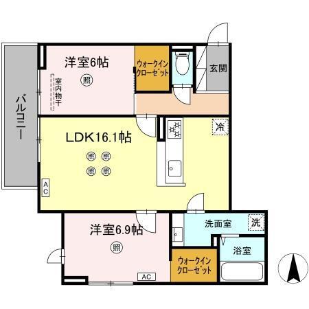D-ROOM五十川（303） 間取り図画像