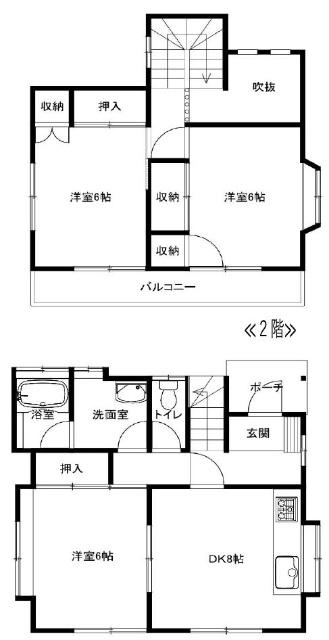 南横川630 間取り図画像