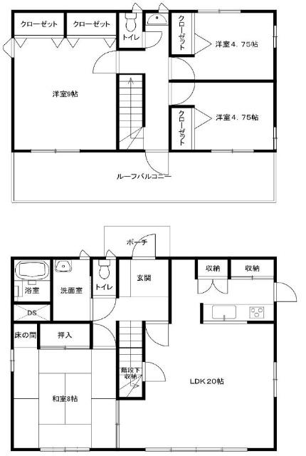 南横川1200 間取り図画像