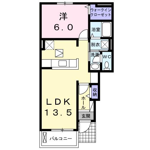 シエロアズール　Ｂ（102） 間取り図画像
