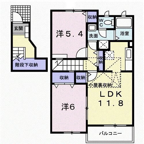 ガーデンハウスＴＡＤＡ　Ａ（202） 間取り図画像