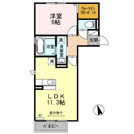 シャイン　クレール　Ｂ棟（203） 間取り図画像