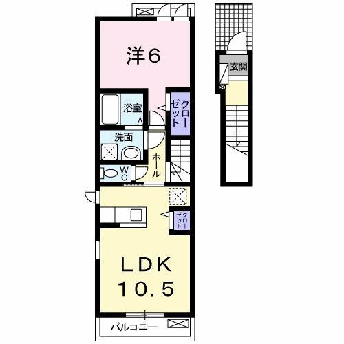 エルハーベン加茂宮Ｂ（203） 間取り図画像
