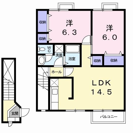 カサ　モデルナ　Ⅱ（202） 間取り図画像
