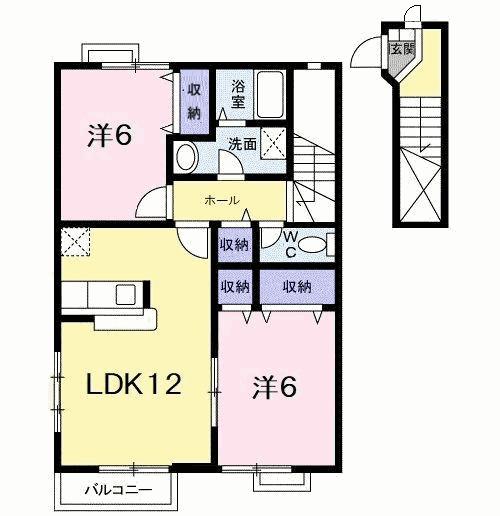 フィール　ファインＢ（203） 間取り図画像