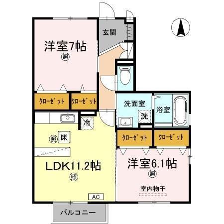 ラ・ソラーレ　Ⅰ棟（101） 間取り図画像