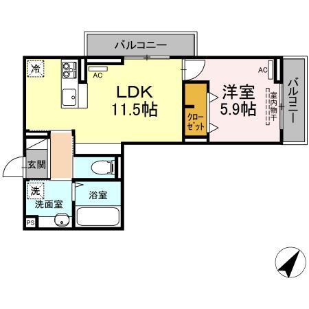 ヒーローキングダム（201） 間取り図画像