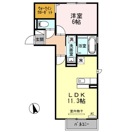 シャイン　クレール　Ａ棟（201） 間取り図画像