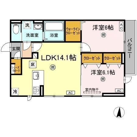 グランディール南佐古（105） 間取り図画像