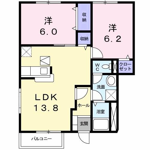 サンシェール　Ｂ（101） 間取り図画像