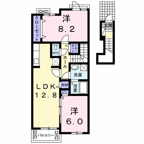 ロータス南島田Ｃ（203） 間取り図画像