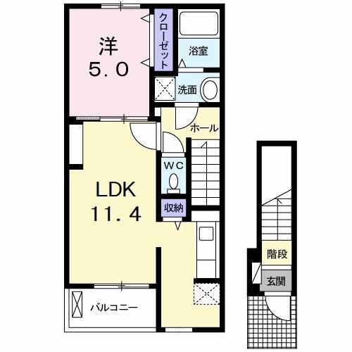 クラール南矢三Ａ（203） 間取り図画像